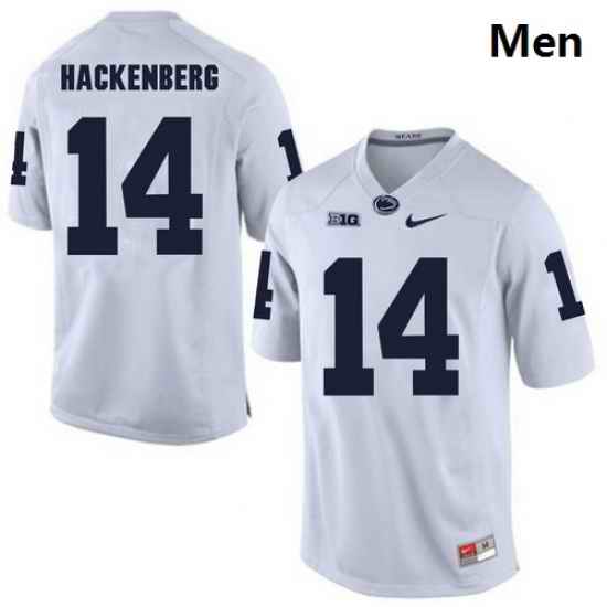 Men Penn State Nittany Lions 14 Christian Hackenberg White College Football Jersey